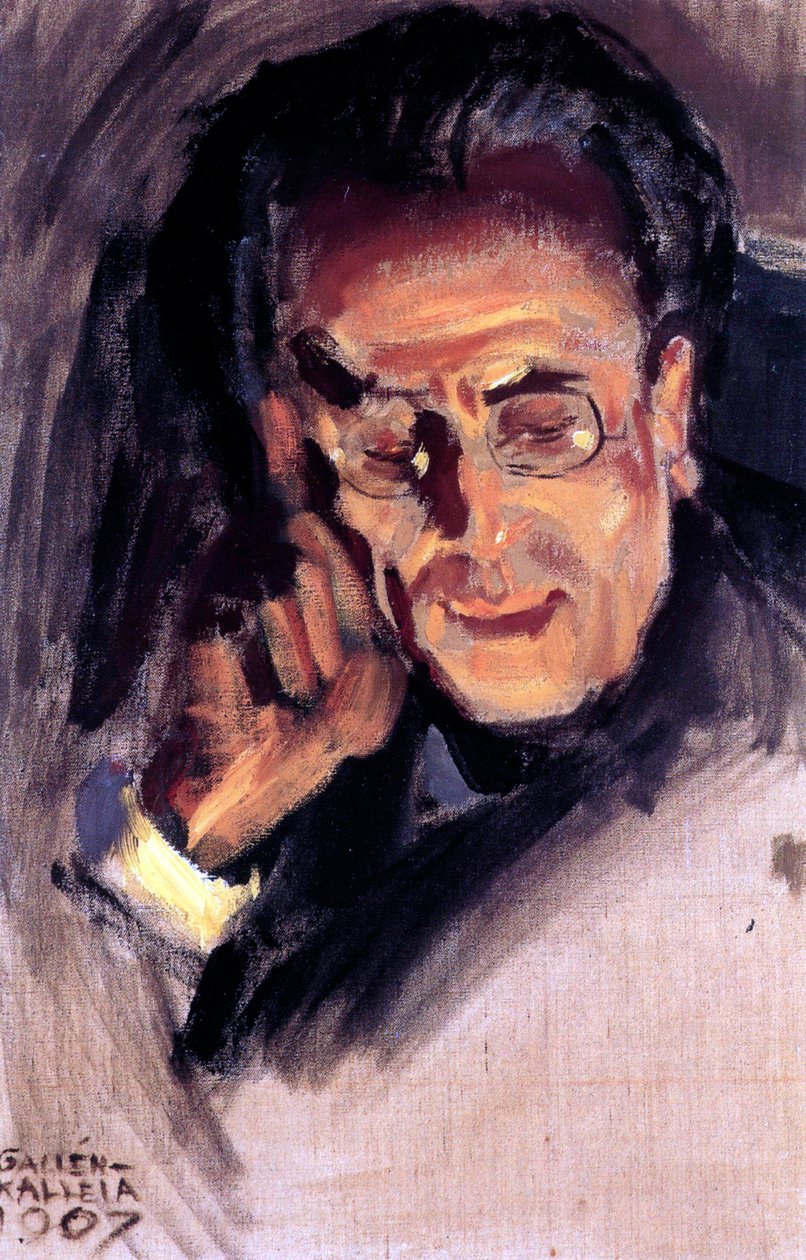 Portrait de Gustav Mahler (1860-1911) - Peinture de Akseli (Axel-Gallen, Axel Gallen) Gallen-Kallela (Gallen Kallela) (1865-1931), huile sur toile tekijältä Akseli Valdemar Gallen Kallela