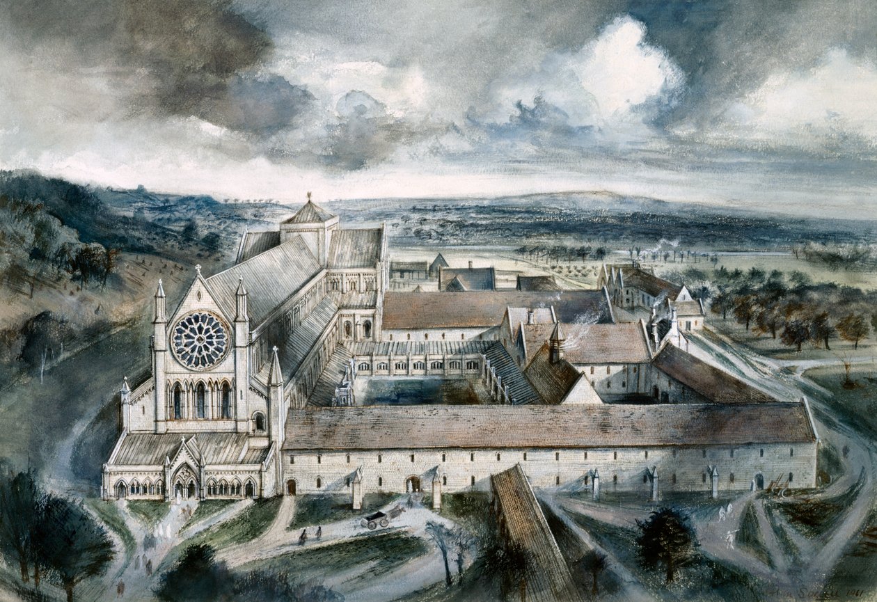 Byland Abbey, 1539, 1960-luku tekijältä Alan Ernest Sorrell