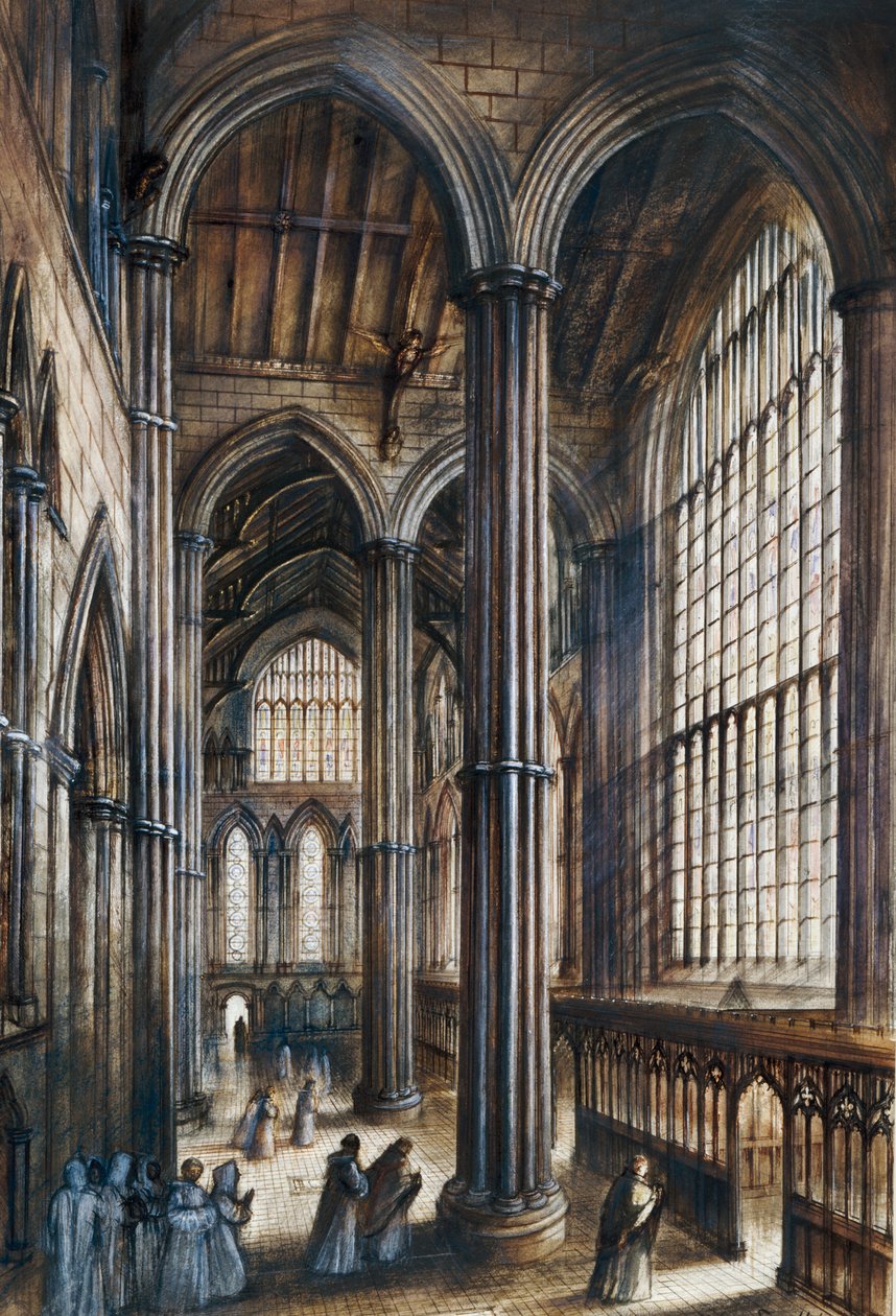 Fountains Abbey, 1100-luku, 1960-luku tekijältä Alan Ernest Sorrell