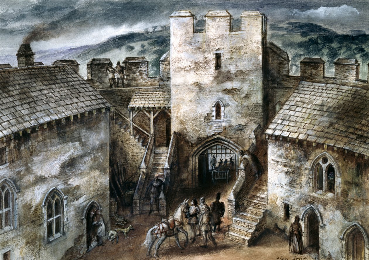 Restormelin linna, 1300-luku, 1960-luku tekijältä Alan Ernest Sorrell