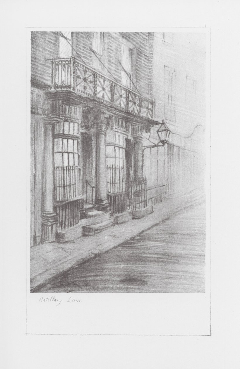 London Lanes: Artillery Lane (litografia) tekijältä Alan Stapleton