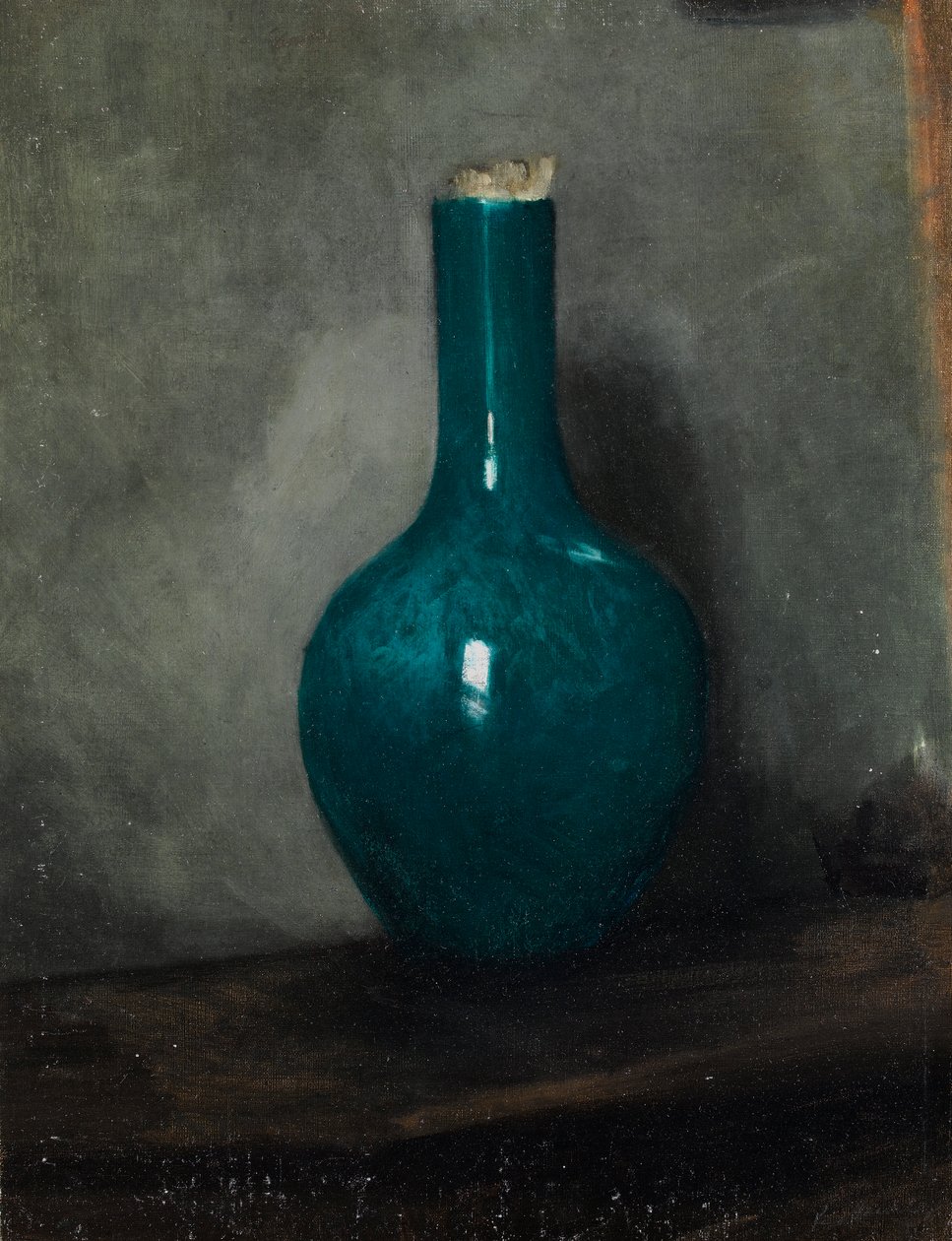 Sininen maljakko harmaalla pohjalla, n.1885 tekijältä Albert de Belleroche