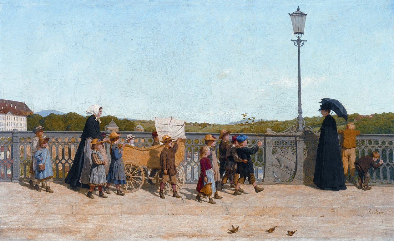 Kleinkinderschule auf der Kirchenfeldbrücke tekijältä Albert Anker