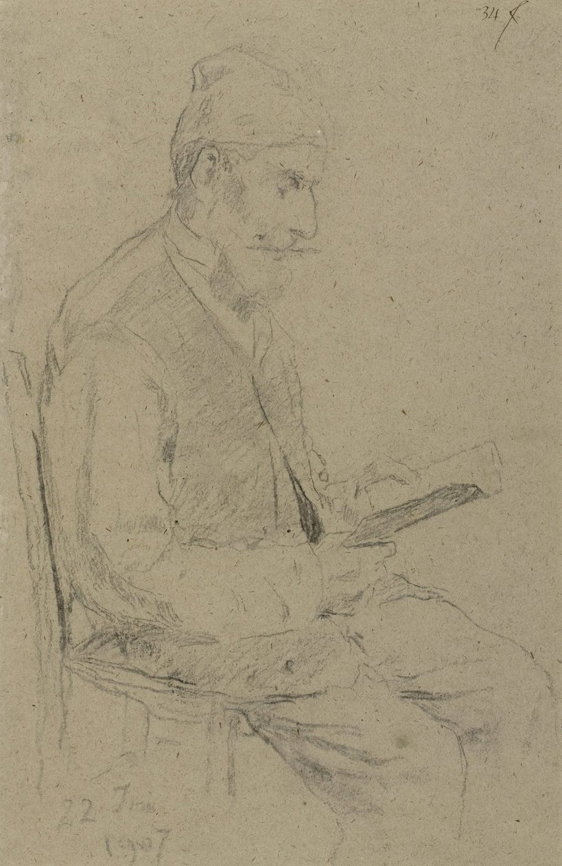 Lesender Mann tekijältä Albert Anker