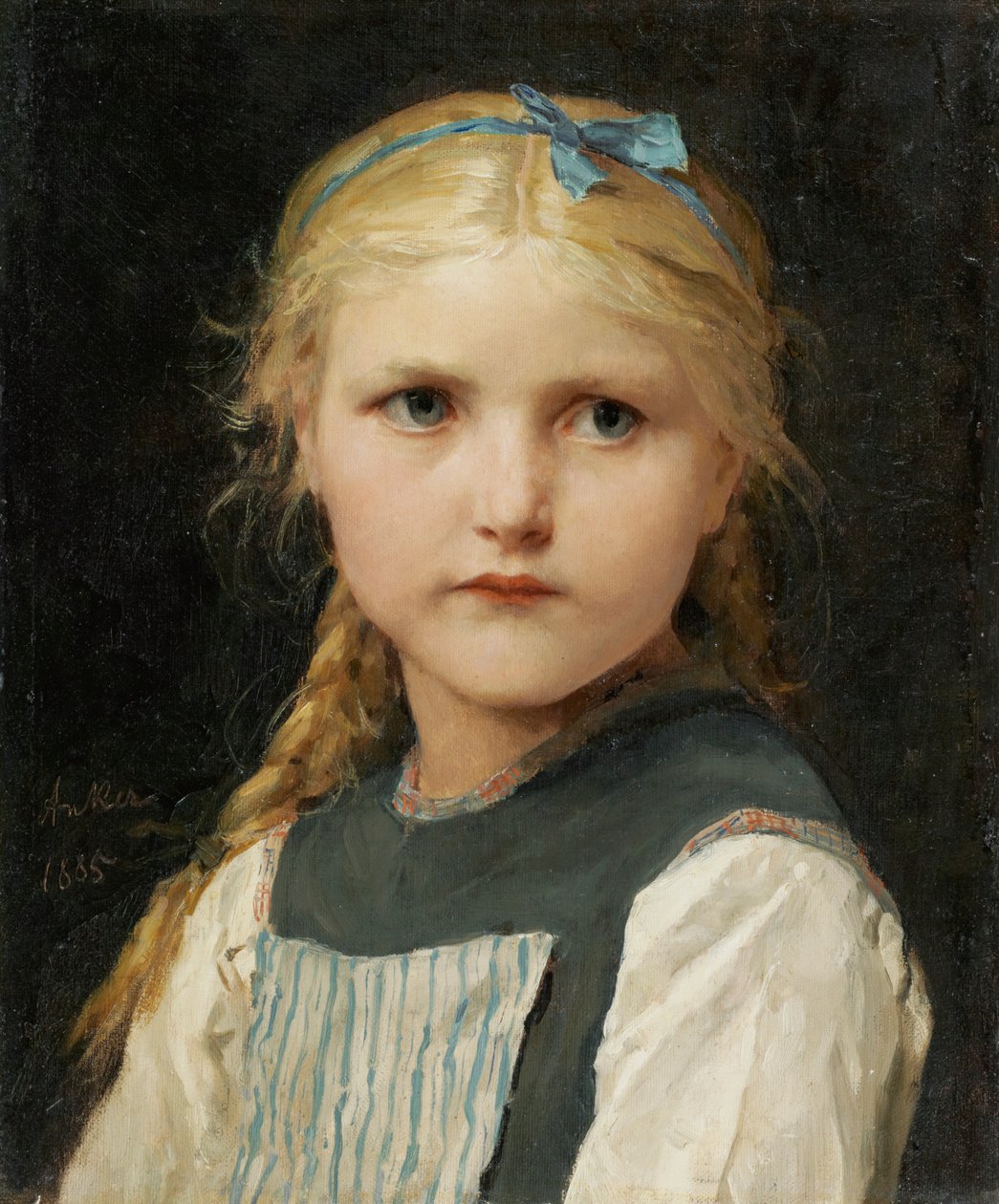 Tytön muotokuva tekijältä Albert Anker