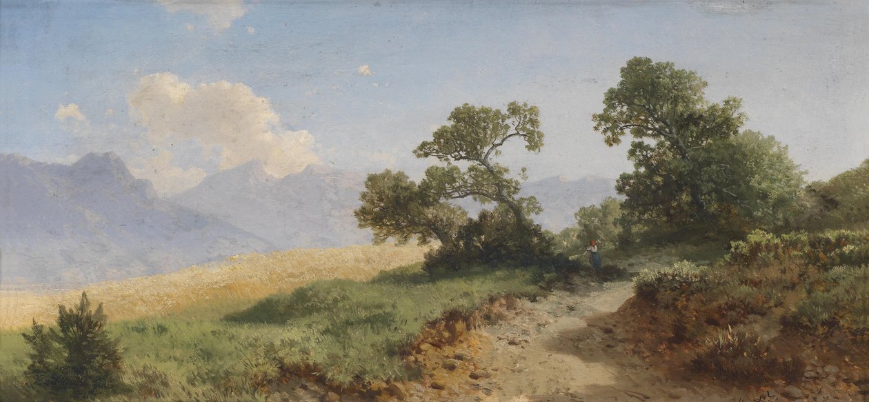 Landschaft mit figürlicher Staffage tekijältä Albert August Zimmermann