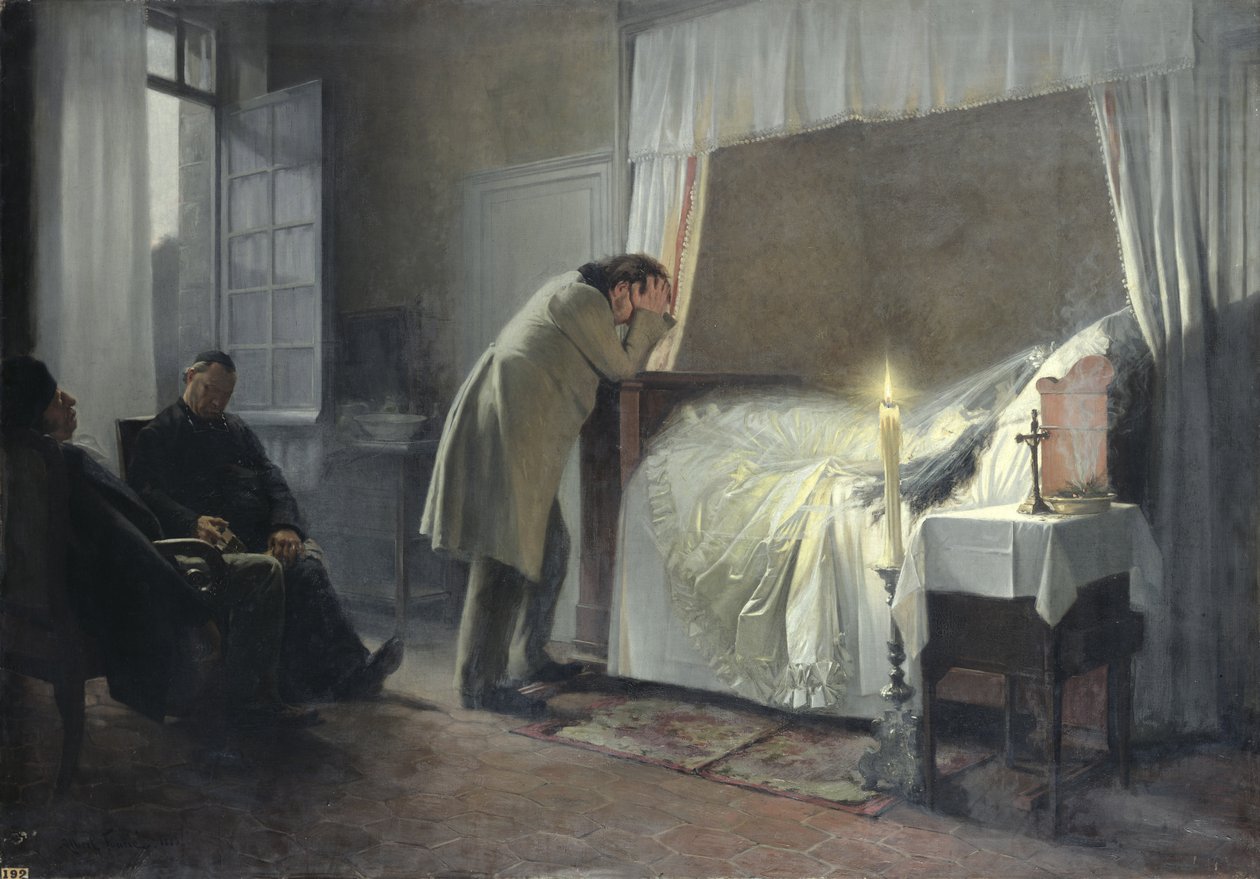 Madame Bovaryn kuolinsänky ennen vuotta 1889 tekijältä Albert Auguste Fourie