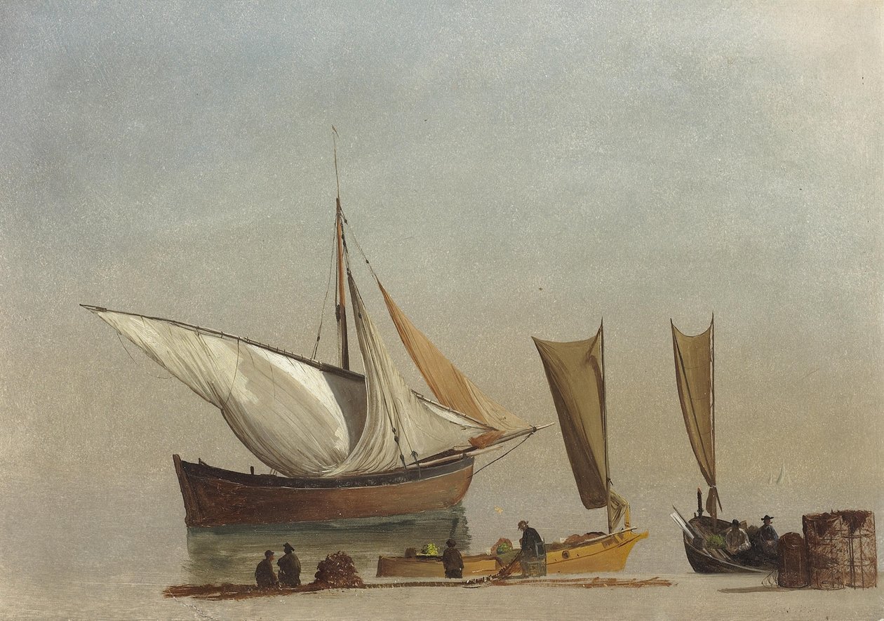 Kalastusveneet tekijältä Albert Bierstadt