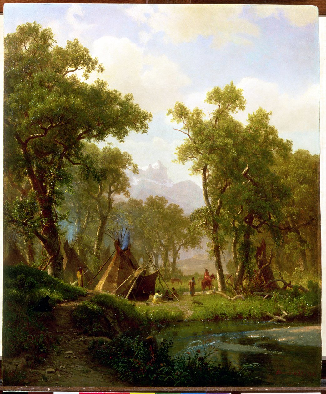 Indian Campment, Shoshone Village, 1860 tekijältä Albert Bierstadt