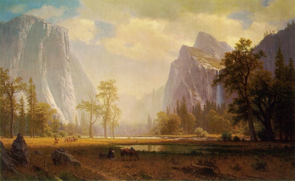 Katse Yosemiten laaksoon tekijältä Albert Bierstadt