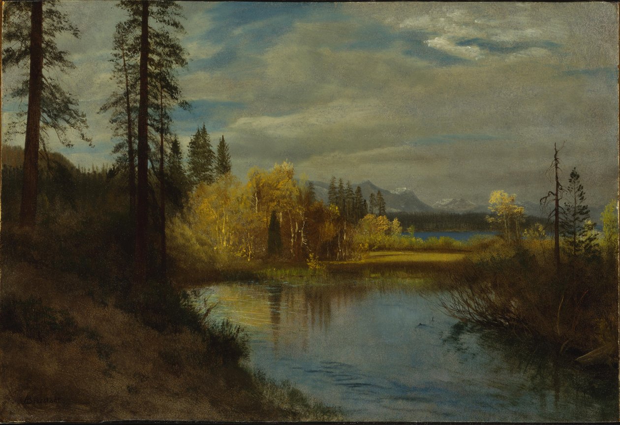 Outlet Tahoe -järvellä tekijältä Albert Bierstadt