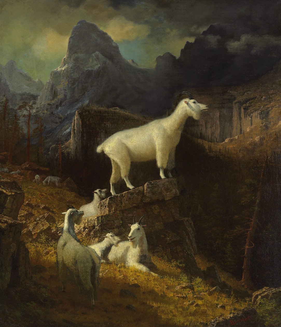 Kalliovuoret tekijältä Albert Bierstadt