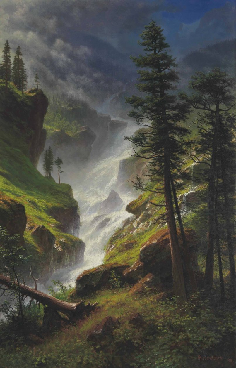 Rocky Mountain -vesiputous tekijältä Albert Bierstadt
