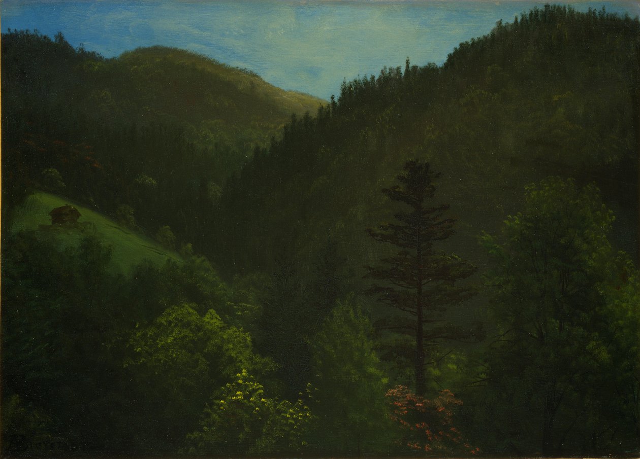 Metsäinen maisema tekijältä Albert Bierstadt