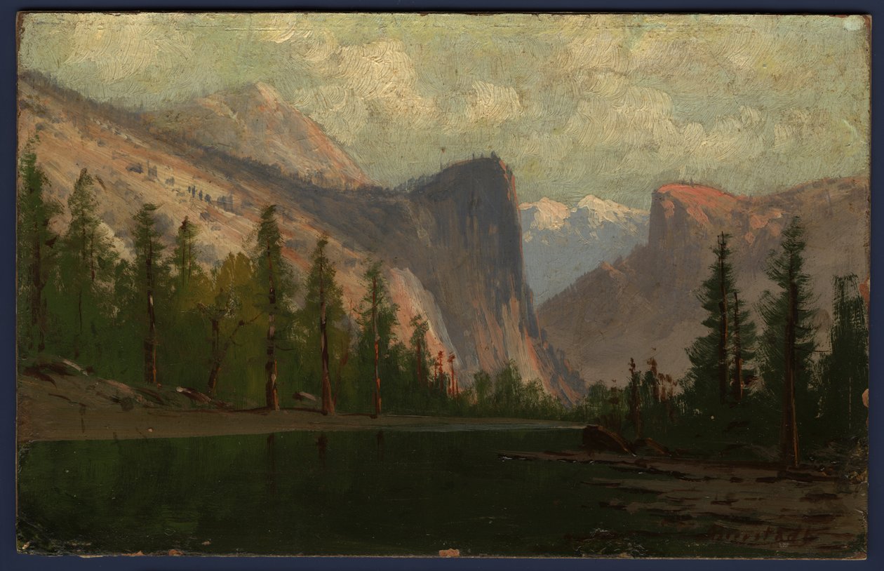 Yosemite (öljy kankaalle laitettu levylle) tekijältä Albert Bierstadt