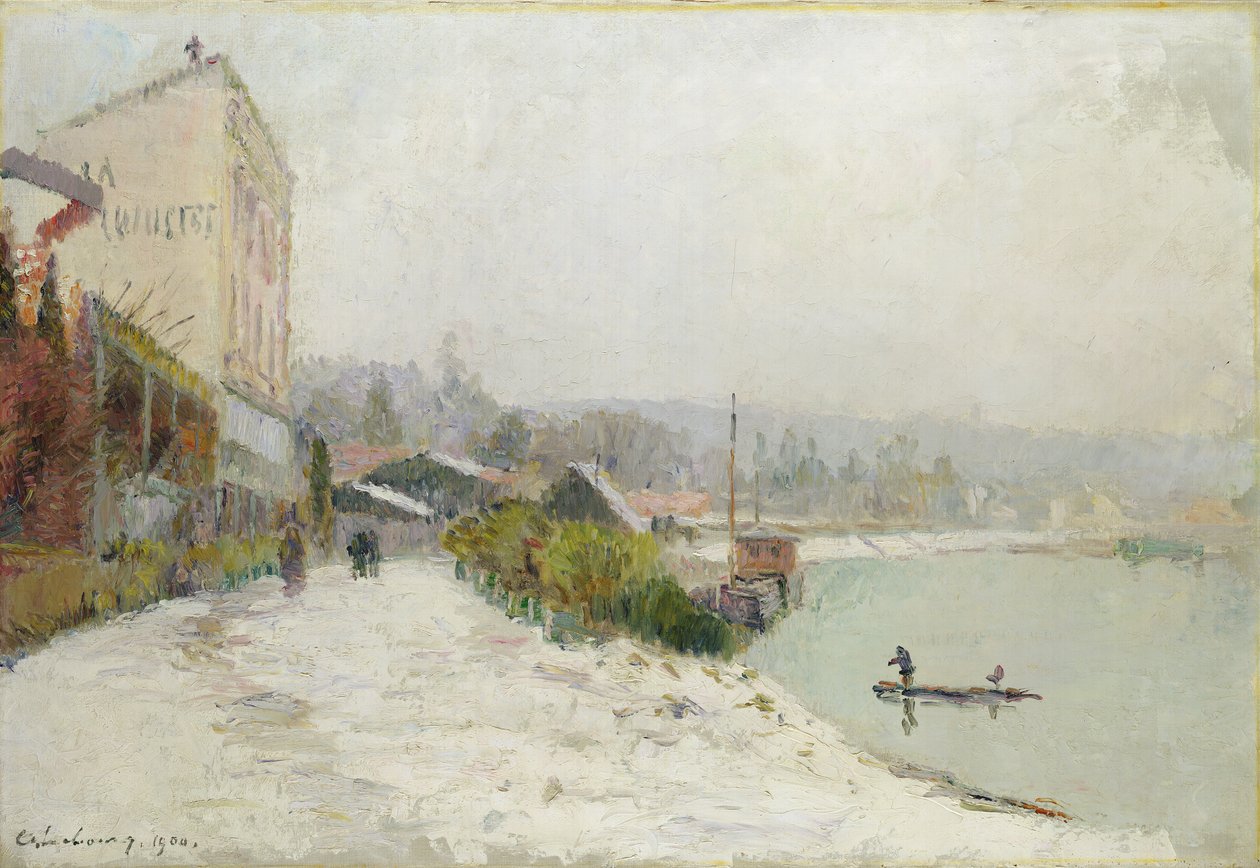 Seine Bas-Meudonissa, luminen sää, 1900 tekijältä Albert Charles Lebourg