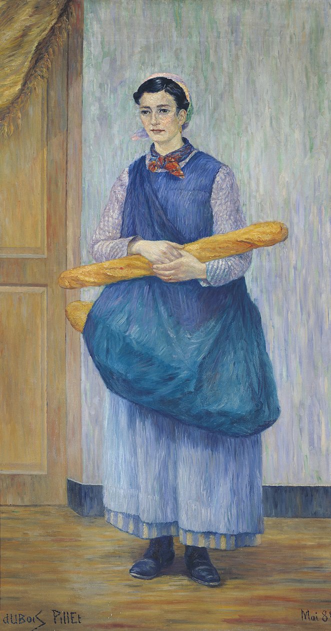 Nainen kantamassa leipää, 1889 tekijältä Albert Dubois Pillet