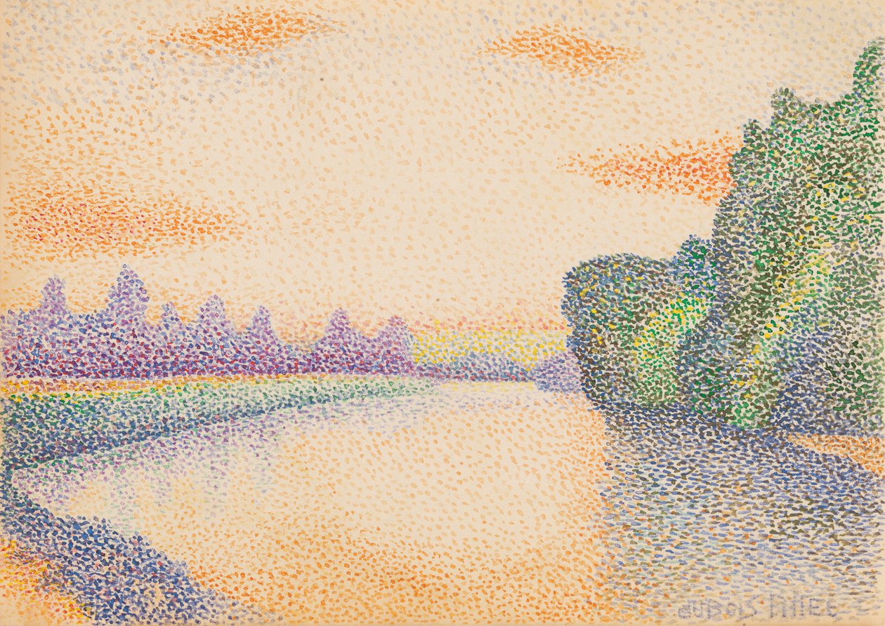 The Banks of the Marne at Dawn tekijältä Albert Dubois Pillet