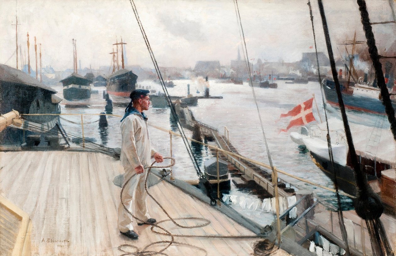 Kööpenhaminan satamasta I.Svenska tekijältä Albert Gustaf Aristides Edelfelt