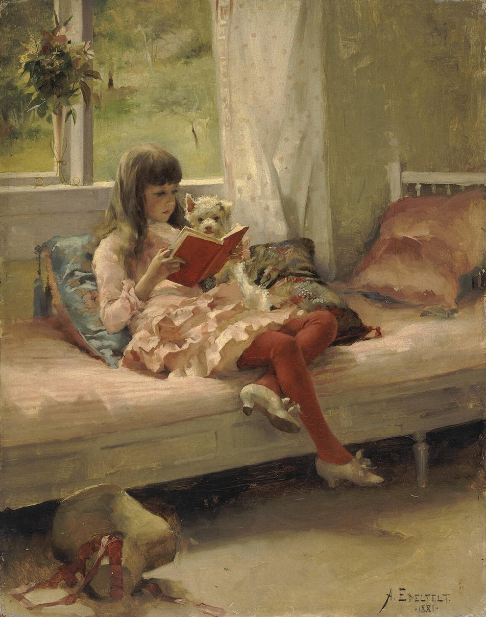 Hyvät ystävät Muotokuva taiteilijoista Sisar Bertha Edelfelt tekijältä Albert Gustaf Aristides Edelfelt
