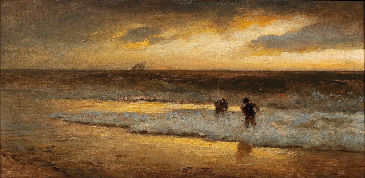 Rapujen kalastajat rannalla tekijältä Albert Flamm