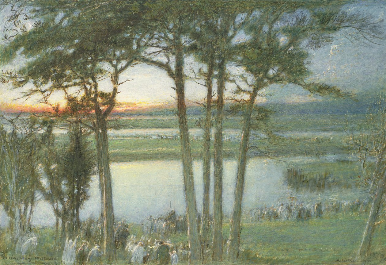 Intialainen hautajaiskulkue tekijältä Albert Goodwin
