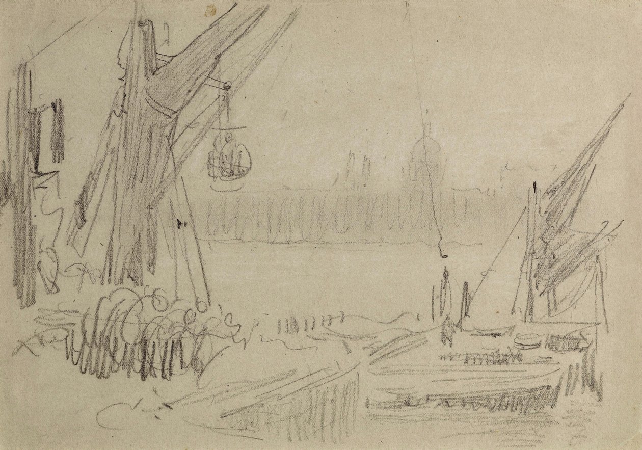 Thamesilla, noin 1890 tekijältä Albert Goodwin