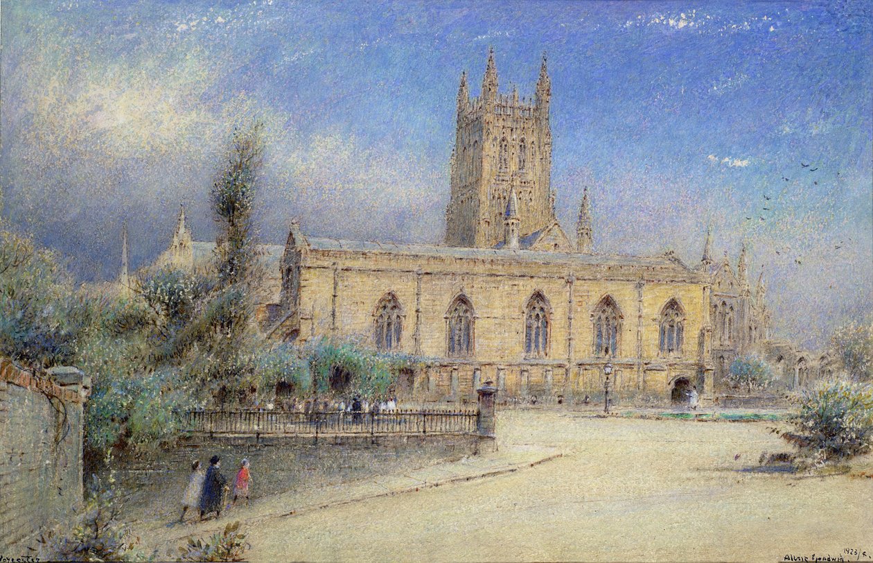 Worcesterin katedraali tekijältä Albert Goodwin