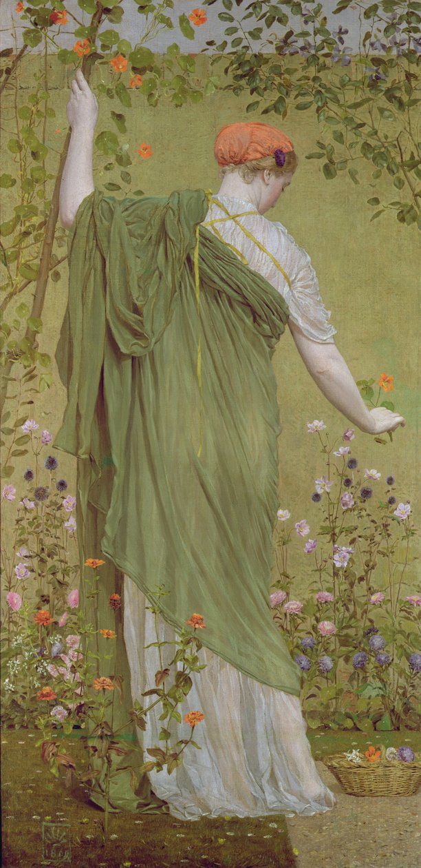 Puutarha, 1869 tekijältä Albert Joseph Moore
