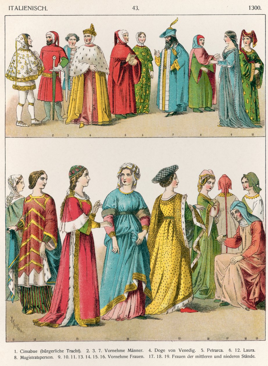 Italialainen mekko, n. 1300, 