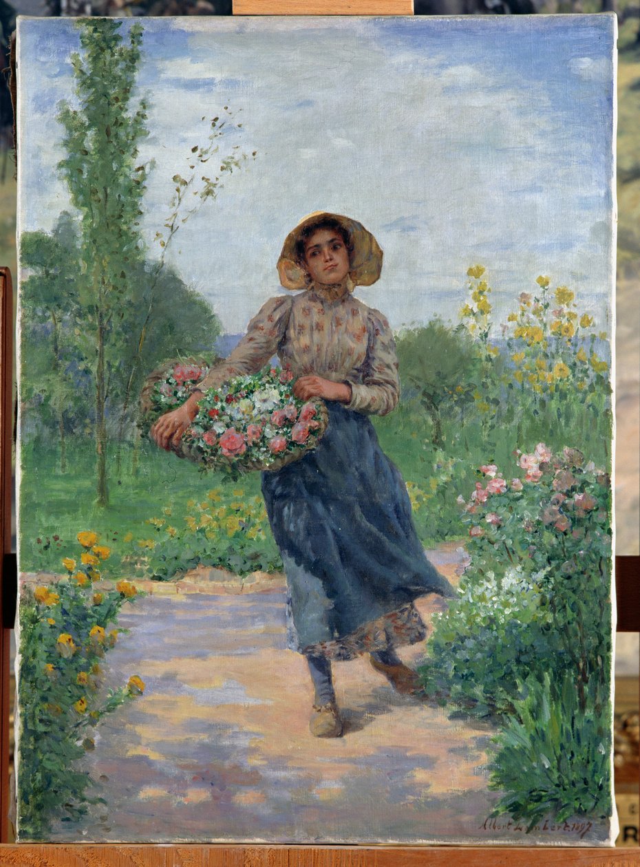 Kukkien poimiminen, 1897 tekijältä Albert Lambert