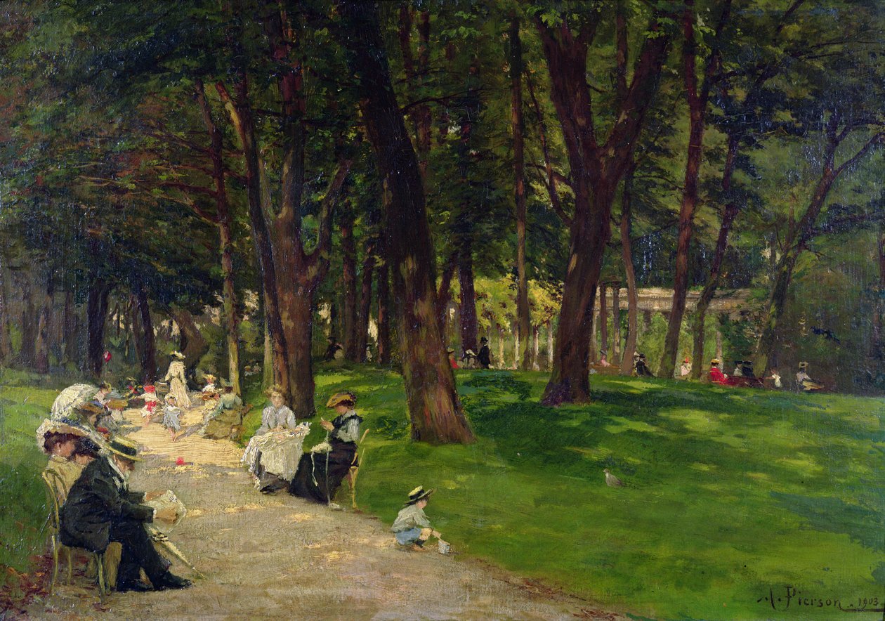 Puistossa, 1903 tekijältä Albert Leopold Pierson