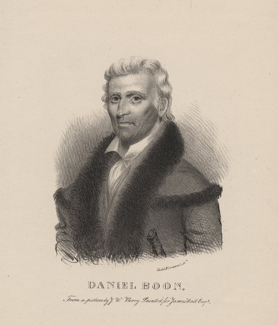 Daniel Boone, litho C.G. Lapset, 1830 tekijältä Albert Newsam