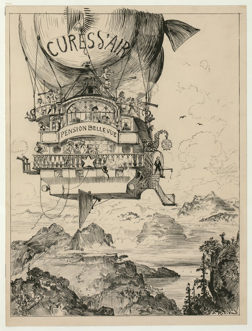Air Cures in the Mountain, pubi. 1883 tekijältä Albert Robida