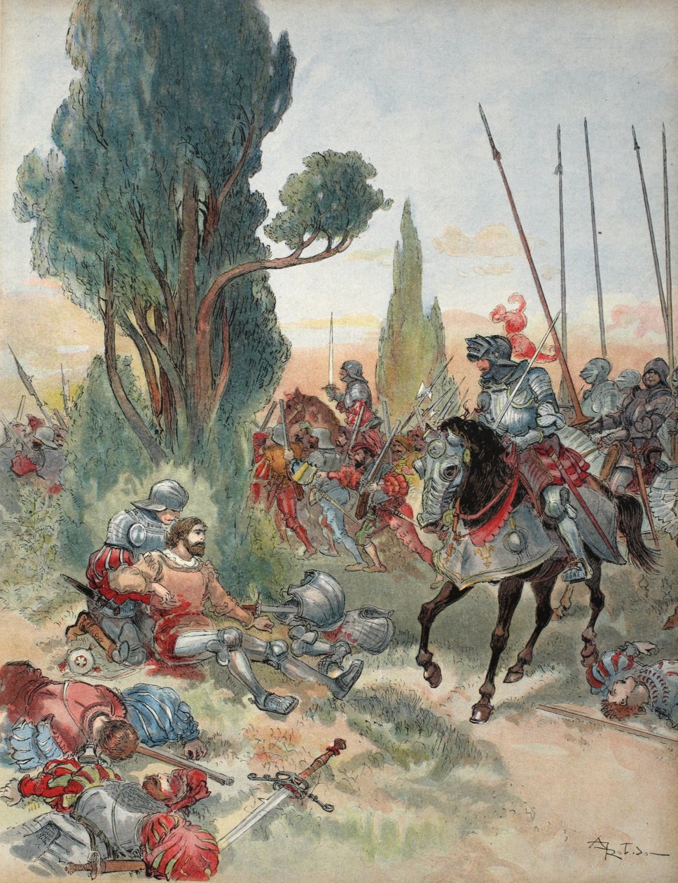 Bayardin kuolema, kuvitus teoksesta 