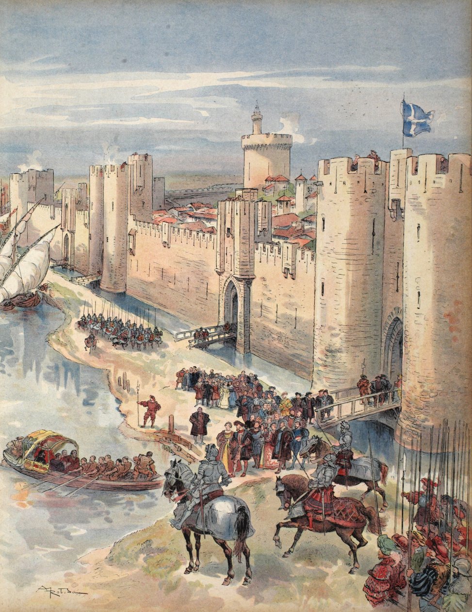 Aigues-Mortesin haastattelu, kuvitus teoksesta 