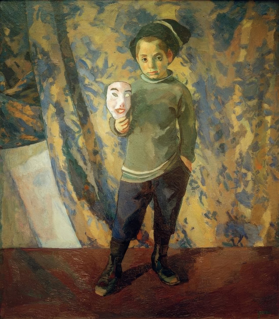 Knabe mit Maske tekijältä Albert Weisgerber