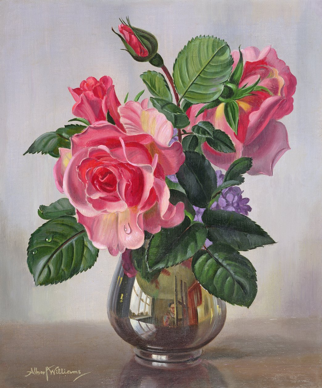 AB289 Lady Sylvia Roses hopeamaljakossa tekijältä Albert Williams
