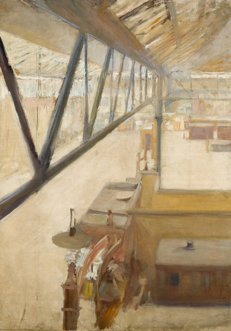 Charing Crossin asema, noin 1885 tekijältä Albert de Belleroche