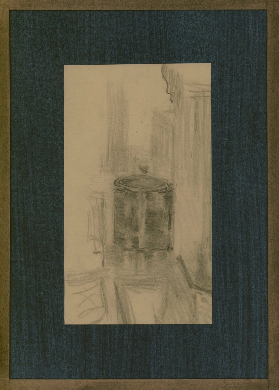 Asetelma keksipurkin kanssa, n. 1890 tekijältä Albert de Belleroche