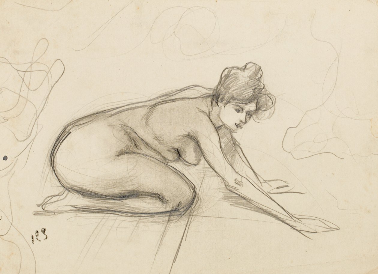 Tutkimus alastonkuvasta, n. 1900 tekijältä Albert de Belleroche