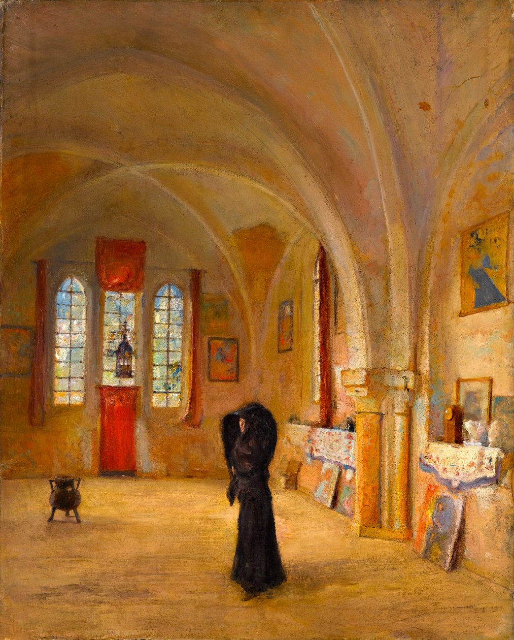 The Artists Studio, La Vielle Chapelle, La Boissiere, Chateauden, n. 1909 tekijältä Albert de Belleroche