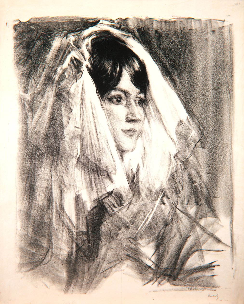 Mantilla, Madame Anglada, 1905 tekijältä Albert de Belleroche