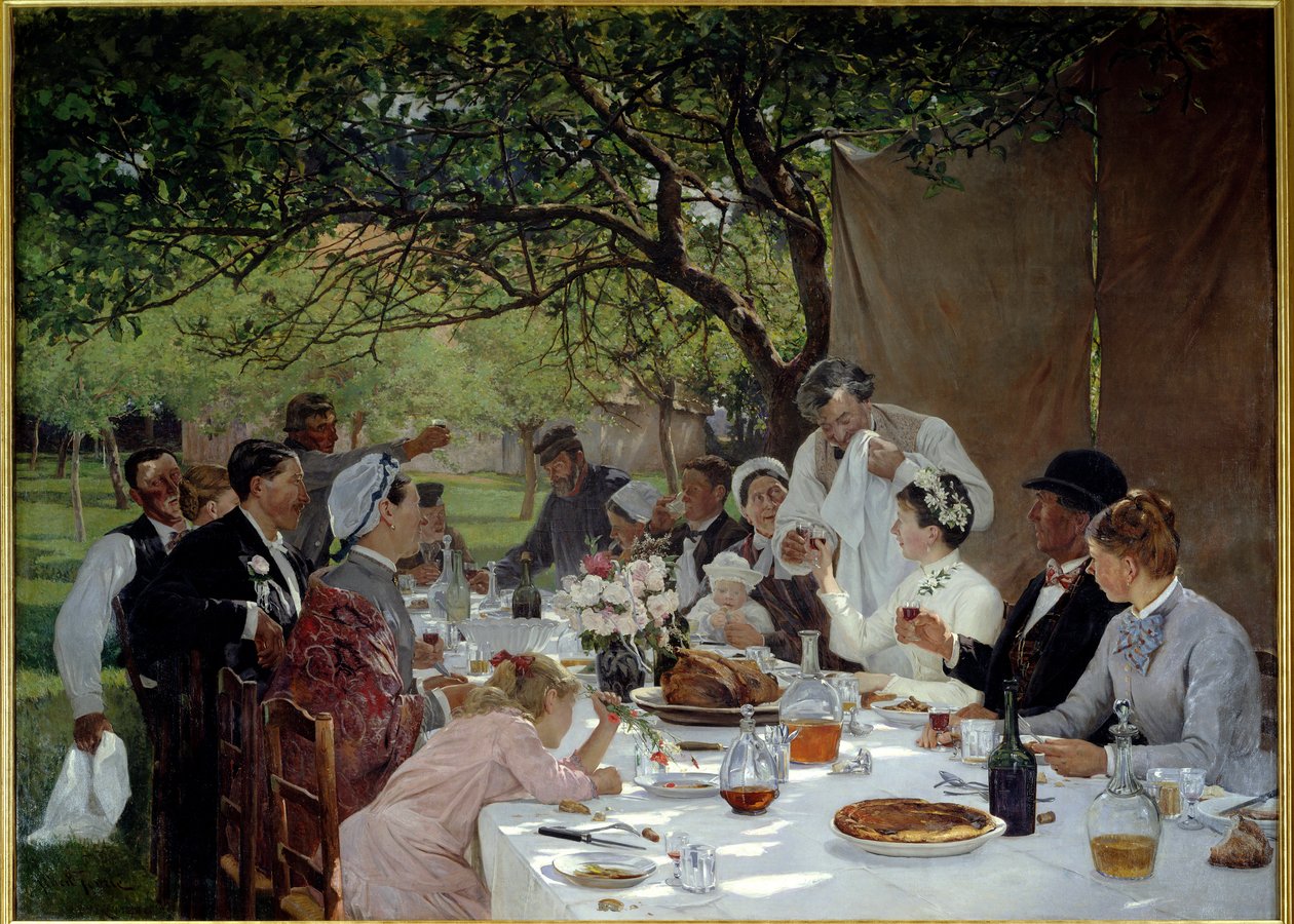 Hääateria Albert Fourien (1854-1937) Yport Paintingissa 1886 su. 3,89x2,53 m Rouen, musee des Beaux Arts tekijältä Albert Auguste Fourie