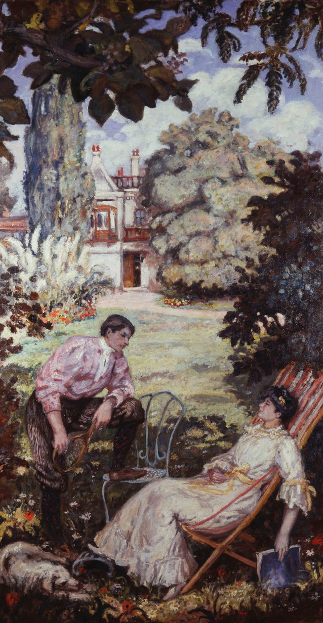 Keskustelu puutarhassa; La Conversation au Jardin (Keskustelu puutarhassa) tekijältä Albert Andre