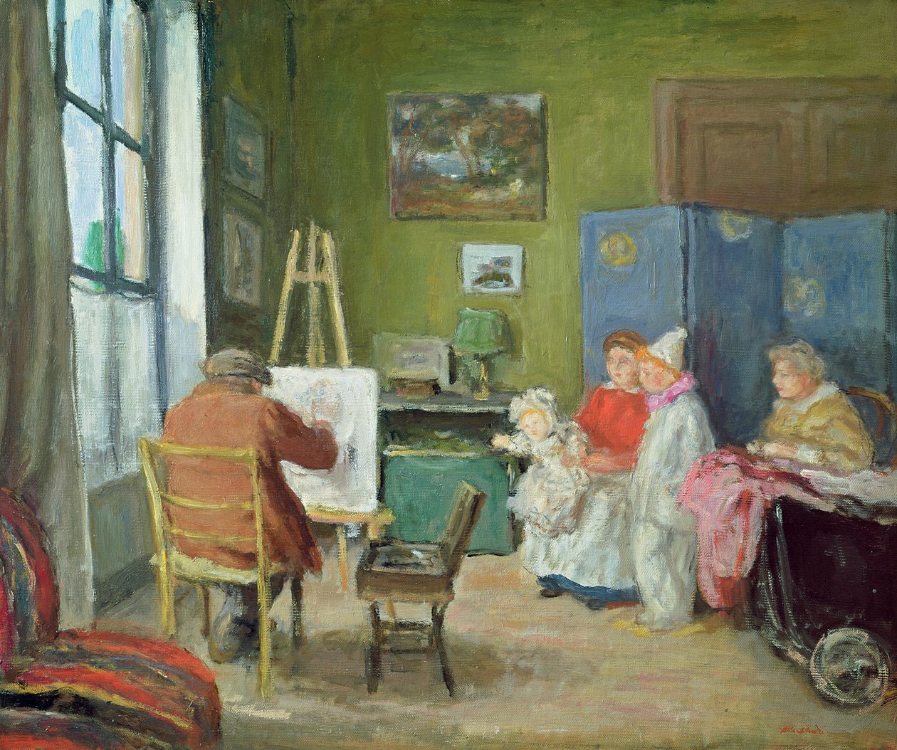 Renoir maalaamassa perhettään, Rue Caulaincourt tekijältä Albert Andre