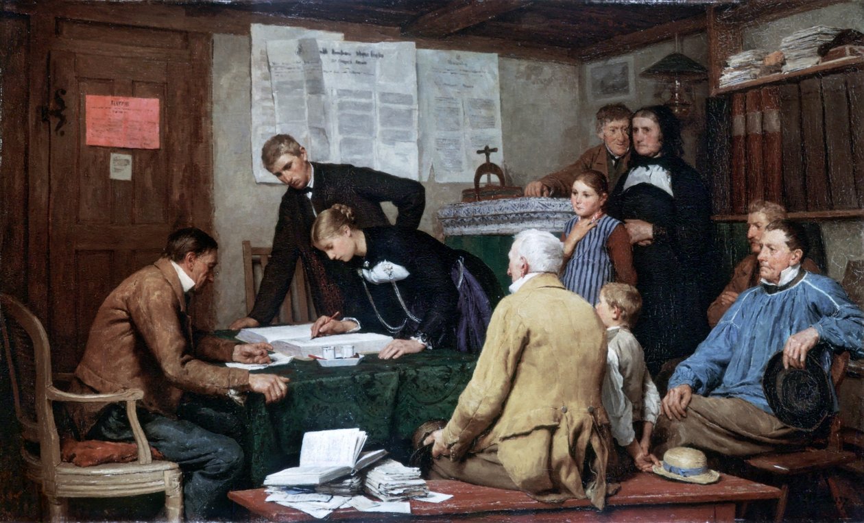 Siviiliavioliitto tekijältä Albert Anker