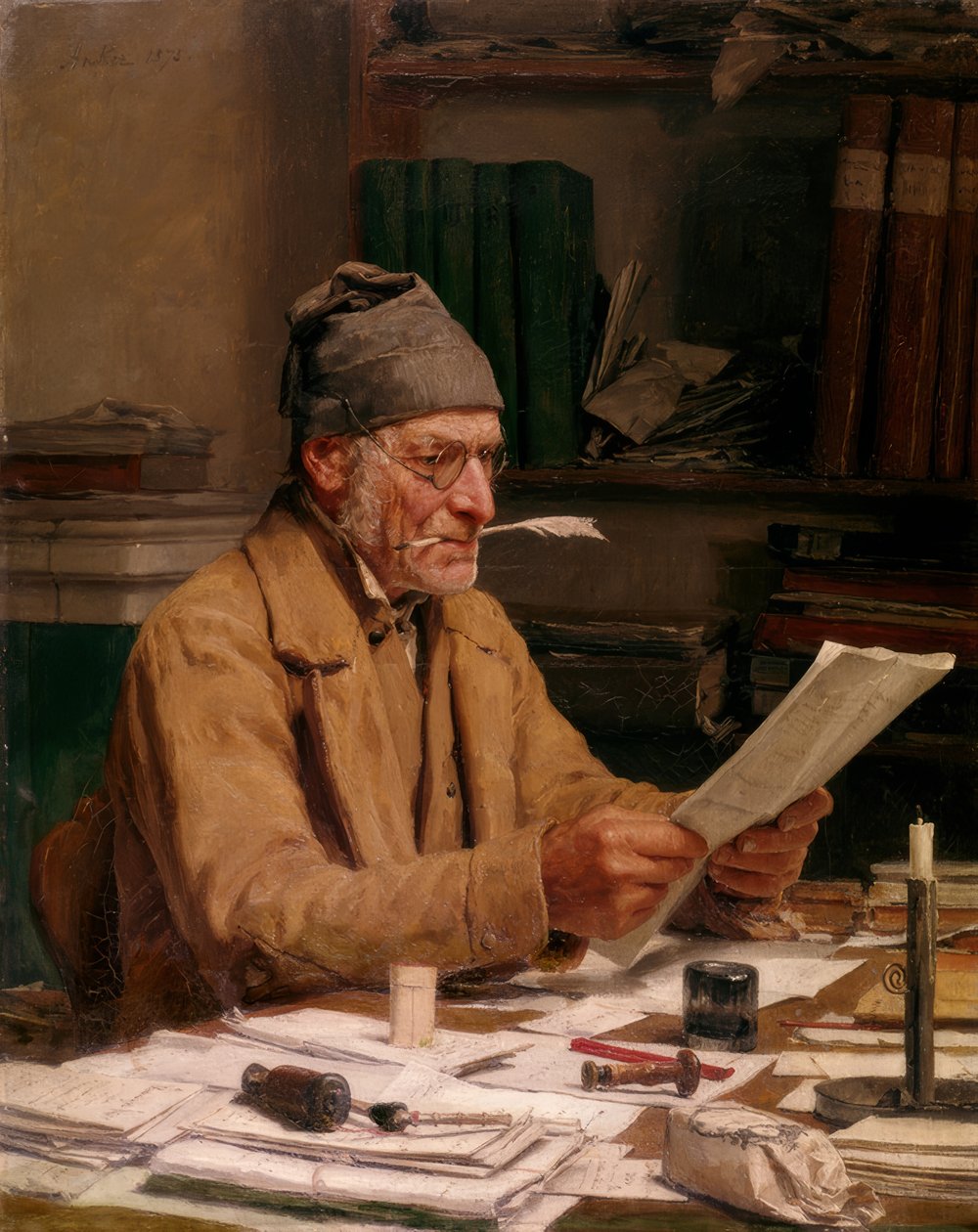 Kunnan virkailija tekijältä Albert Anker