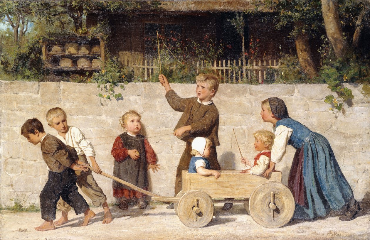 Lasten joukkue, 1868 tekijältä Albert Anker