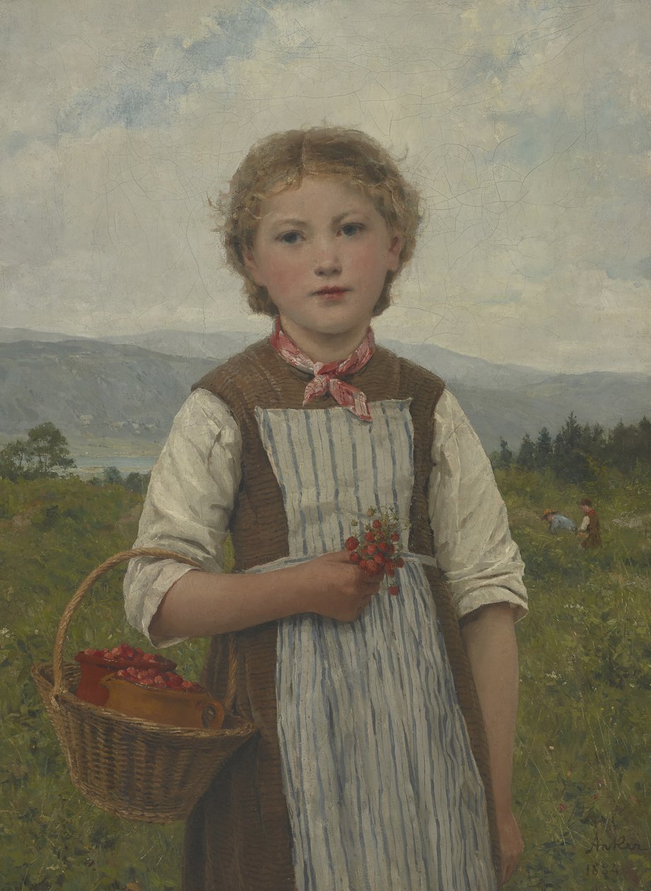 Mansikka Mariette tekijältä Albert Anker